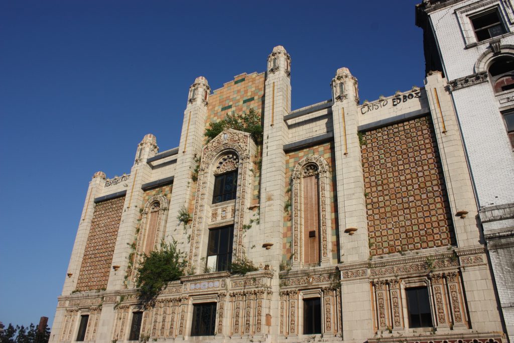 Facade of the Majestic Theatre in East St. Louis